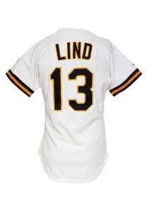 1990 Jose Lind Pittsburgh Pirates Game-Used Home Jersey