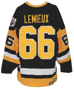 1990 Mario Lemieux Pittsburgh Penguins Game-Used Home Jersey