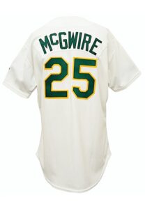 1990 Mark McGwire Oakland A’s Game-Used Home Jersey