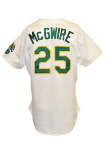 1990 Mark McGwire Oakland Athletics Game-Used Home Jersey