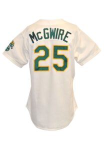 1990 Mark McGwire Oakland Athletics Game-Used Home Jersey