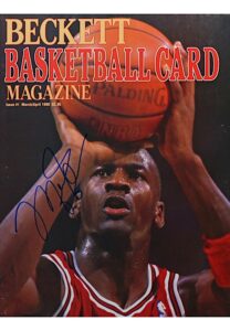 1990 Michael Jordan Autographed Beckett Basketball Card Magazine