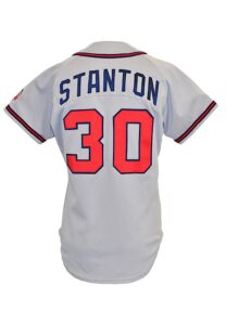 1990 Mike Stanton Atlanta Braves Game-Used Road Jersey