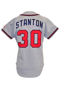 1990 Mike Stanton Atlanta Braves Game-Used Road Jersey