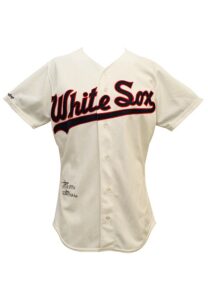 1990 Minnie Minoso Chicago White Sox Old Timers Day Worn & Autographed Home Uniform & Cap