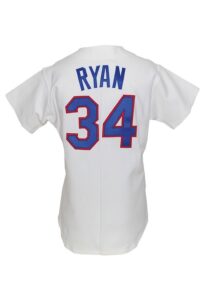 1990 Nolan Ryan Texas Rangers Game-Used Home Uniform