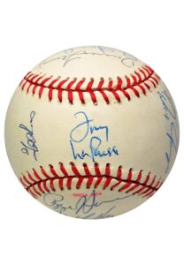 1990 Oakland A’s Team Signed Official World Series Baseball