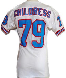 1990 Ray Childress Houston Oilers Game-Used Road Jersey