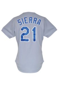 1990 Ruben Sierra Texas Rangers Game-Used Road Jersey