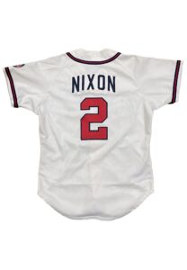 1990 Russ Nixon Atlanta Braves Manager Worn Home Jersey