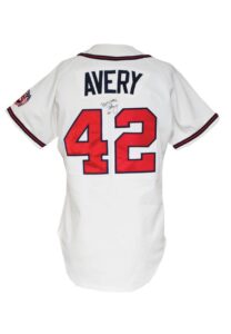 1990 Steve Avery Rookie Atlanta Braves Game-Used & Autographed Home Jersey