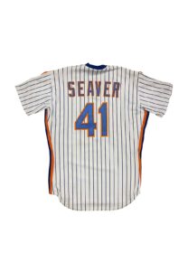 1990 Tom Seaver NY Mets Coach-Worn & Signed Jersey