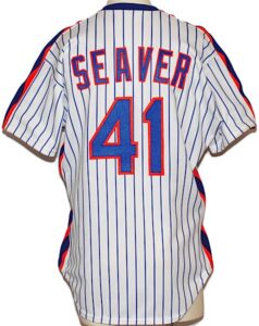 1990 Tom Seaver NY Mets Coaches Worn & Autographed Home Jersey