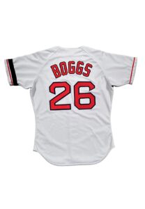 1990 Wade Boggs Boston Red Sox Game-Used & Signed Road Jersey