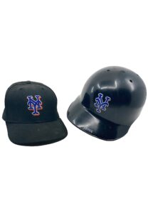 1990s Al Leiter NY Mets Game-Used Helmet & Cap