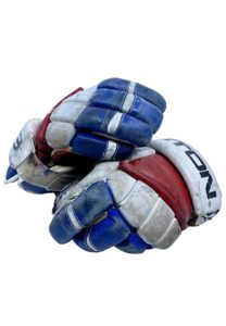 1990s Brian Leetch NY Rangers Game-Used Gloves (Pounded • MeiGray LOA)