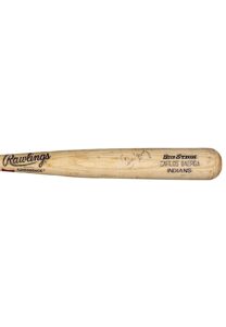 1990s Carlos Baerga Cleveland Indians Game-Used & Autographed Bat