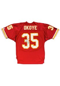 1990s Christian Okoye Kansas City Chiefs Autographed Game Jersey