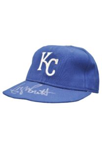 1990s Kansas City Royals Game-Used & Autographed Cap Attributed to George Brett