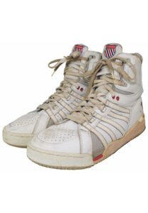 1990s Mookie Blaylock Game-Used & Dual-Autographed Sneakers