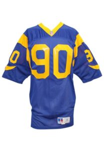 1990s Sean Gilbert Los Angeles Rams Game-Used & Autographed Home Jersey