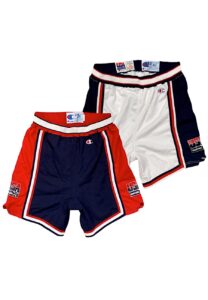 1990s Shaquille O’Neal & Larry Bird Team USA Game-Used Shorts