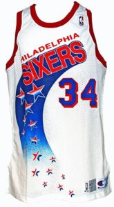 1991-1992 Charles Barkley 76ers Game-Used Home Jersey