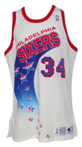 1991-1992 Charles Barkley Philadelphia 76ers Game-Used Home Jersey 