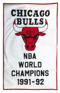 1991-1992 Chicago Bulls NBA Championship Banner That Hung In Chicago Stadium