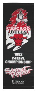 1991-1992 Chicago Bulls “Sweet Repeat” City of Chicago Championship Street Banner