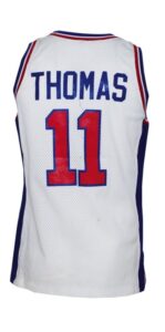 1991-1992 Isiah Thomas Detroit Pistons Game-Used & Autographed Home Jersey