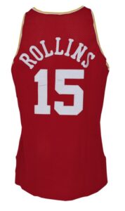 1991-1992 Tree Rollins Houston Rockets Game-Used Road Jersey 