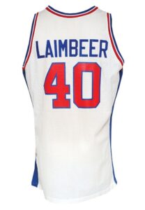 1991-92 Bill Laimbeer Detroit Pistons Game-Used Home Jersey 