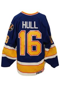 1991-92 Brett Hull St. Louis Blues Game-Used Jersey