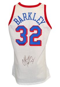 1991-92 Charles Barkley Philadelphia 76ers Game-Used & Autographed Home Jersey