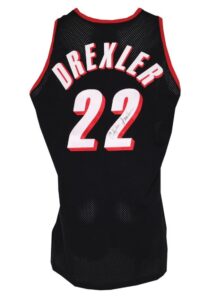 1991-92 Clyde Drexler Portland Trail Blazers Game-Used & Autographed Road Jersey