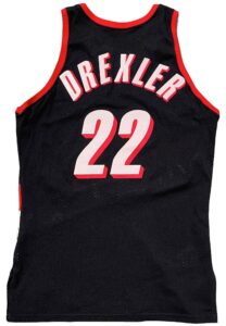 1991-92 Clyde Drexler Portland Trail Blazers Game-Used Road Jersey