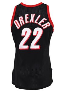 1991-92 Clyde Drexler Portland Trail Blazers Game-Used Road Jersey