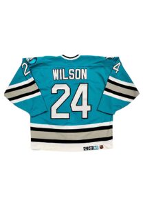 1991-92 Doug Wilson San Jose Sharks Game-Used Captain’s Jersey