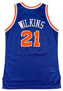 1991-92 Gerald Wilkins NY Knicks Game-Used Road Jersey