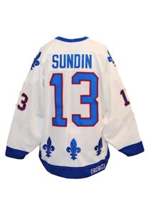 1991-92 Mats Sundin Quebec Nordiques Game-Used & Autographed Road Jersey