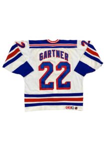 1991-92 Mike Gartner NY Rangers Game-Used & Signed Jersey