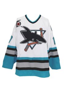 1991-92 Pat Falloon San Jose Sharks Game-Used Home Jersey