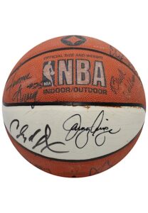 1991-92 Portland Trail Blazers Team-Signed Basketball