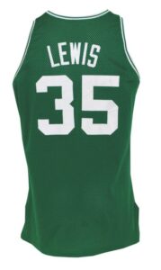 1991-92 Reggie Lewis Boston Celtics Game-Used Road Jersey 