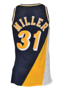 1991-92 Reggie Miller Indiana Pacers Game-Used & Autographed Road Jersey