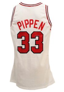 1991-92 Scottie Pippen Chicago Bulls Game-Used & Autographed Home Jersey (JSA • Championship Season)