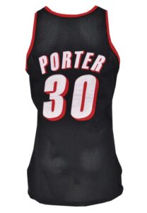 1991-92 Terry Porter Portland Trailblazers Game-Used Road Jersey & Worm Warm-Up Jacket