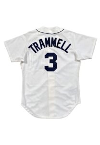 1991 Alan Trammell Detroit Tigers Game-Used Home Jersey