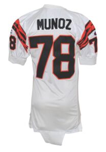 1991 Anthony Muñoz Cincinnati Bengals Game-Used Road Jersey & Game-Used Helmet